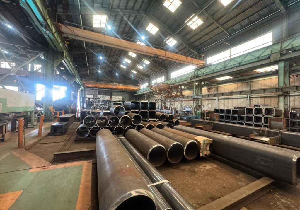 三重県 四日市市 鉄骨工事 鋼構造物工事 鉄骨製作 Hグレード認定 建築 鉄骨製作工場 鉄骨 鉄構 溶接 国土交通省認定工場